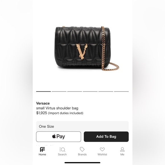 🌟SOLD🌟 NWT Versace Virtus Black Quilted Shoulder Bag - Picture 6 of 11